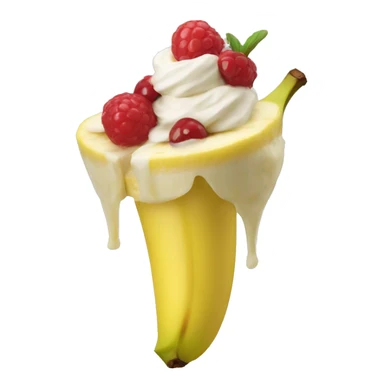 peeled banana split sticker