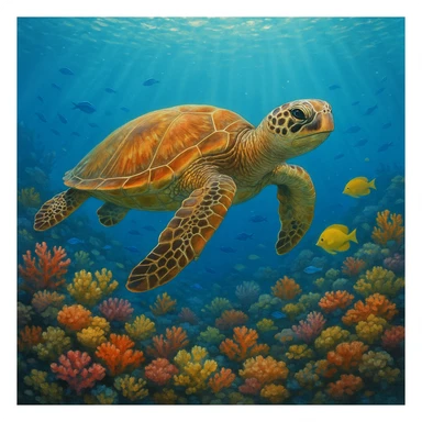 Sea turtle sticker