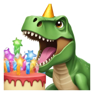 Trex in a party sticker