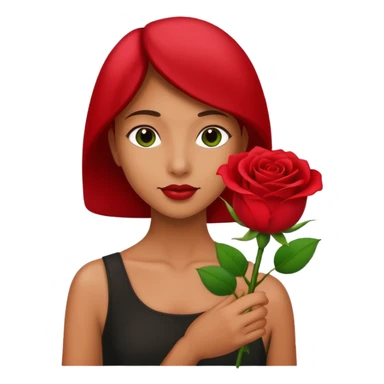 flower-holding person sticker