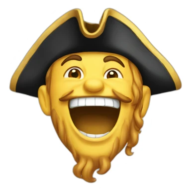 pirate laughing sticker