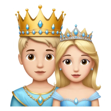 The boy is getting a princess makeover in before and after look  sticker