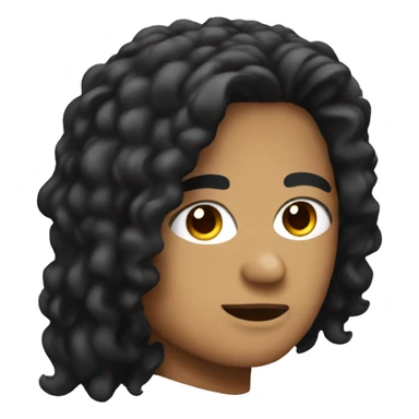 Rock star with black hair sticker