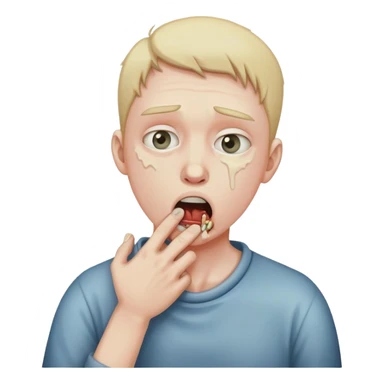 person chocking themselves sticker