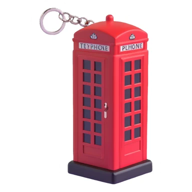 London red phone box keyring sticker