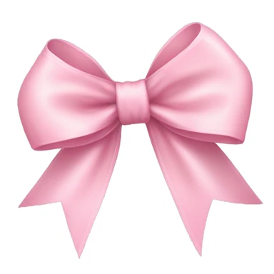 light pink ribbon bow sticker