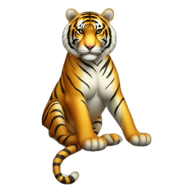 Tigre sur une branche d'arbre sticker