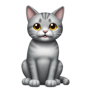 gatito banco con manchas grises sentado al lado de un mate argentio sticker