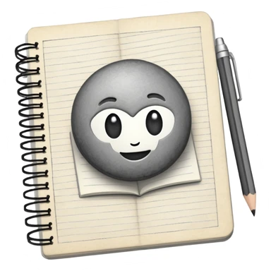 a pencil drawing in a notebook  sticker