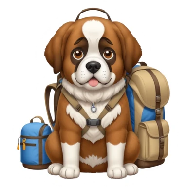 Saint Bernard camping  sticker