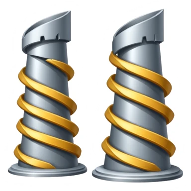 2 fallen towers fallen to the ground sticker