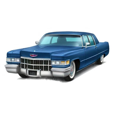 Blue Cadillac with tinted windows and rims sticker