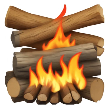 firewood on fire sticker