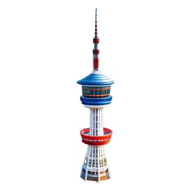 ​Cinematic Realistic N Seoul Tower, depicted in full daylight as a slender, single-column tower crowned by a cylindrical observation deck, set against a clear blue sky over Seoul’s vibrant cityscape, rendered with crisp architectural detail and bright, natural lighting that accentuates its modern elegance, sticker