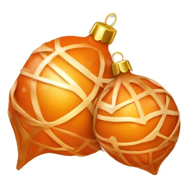christmas decoration orange color sticker