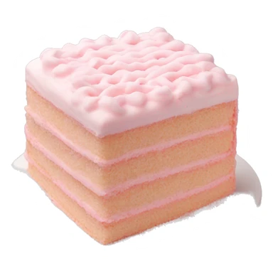 baby pink multitier cake with white frosting sticker