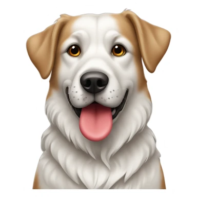 grauer Hund mit einem grossen roten Herz sticker