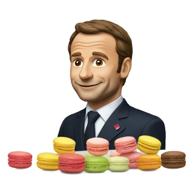 Macron mange des macarons  sticker