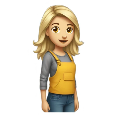 Fille stessé par les évaluations sticker