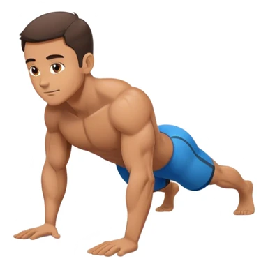 man plank exercise sticker