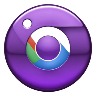 dark purple google chrome logo sticker