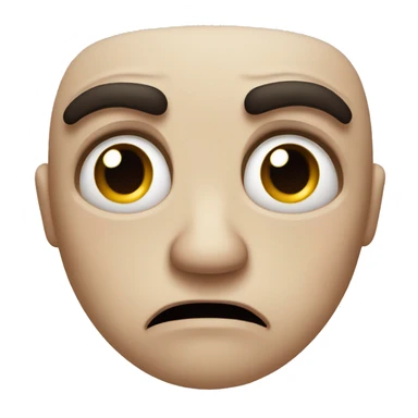 grumpy face with dark bruises under eyes sticker