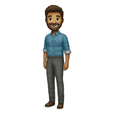 flannel elegnt troussers sticker