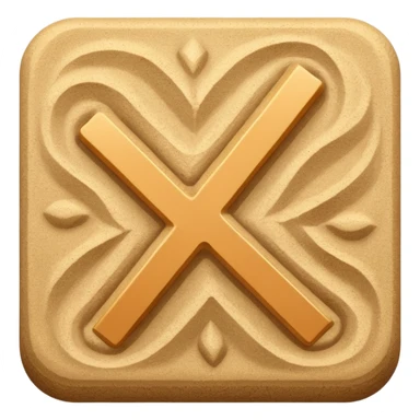 a sand themed correct mark sticker