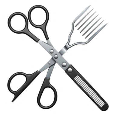 scissors, comb sticker