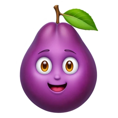 A plum inside out sticker