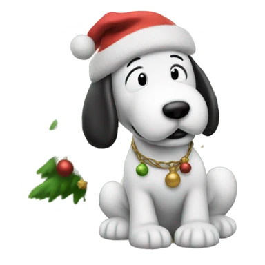 christmas snoopy realistic sticker