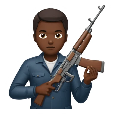 slave with a ak sticker