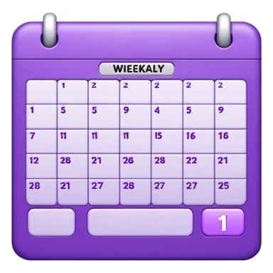 purple weekly calender sticker
