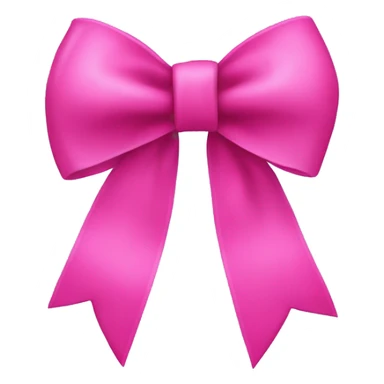 One hot pink bow emoji sticker