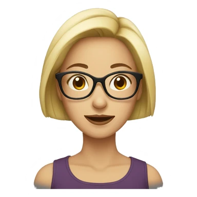 Woman whit glasses sticker