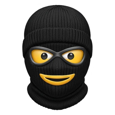 Ski mask sticker