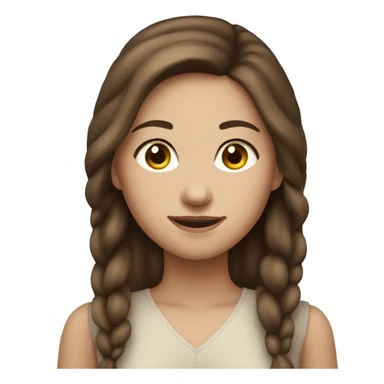Modest fair skinned girl with brown hair sticker