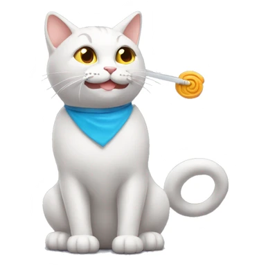 un amigable gato jugando con bolígrafo  sticker