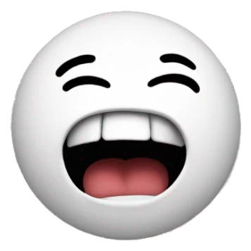 Emoji looking up, screaming with hands up sticker