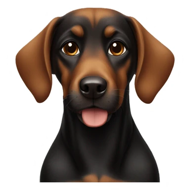 Black and Brown dog sticker