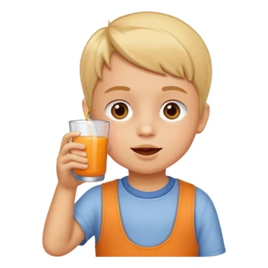 A child that's drinking juice  sticker