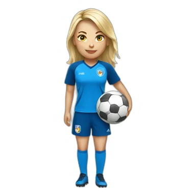 female soccer supporter sticker