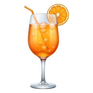 spritz in a glass with no straw more orange color sticker