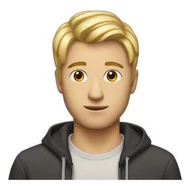 21 year guy with short blonde straight hair sticker