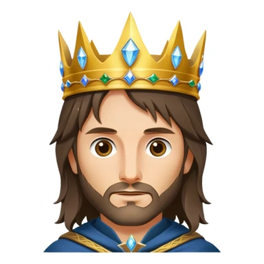 wandering king. Aragorn. Picture with square and wizard elements sticker