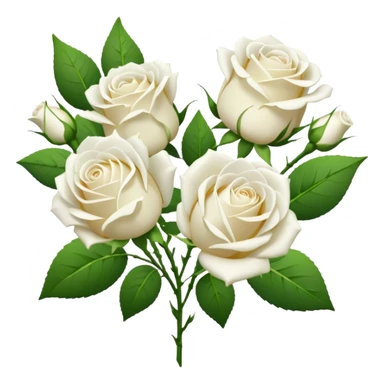 spray rosses flower white sticker