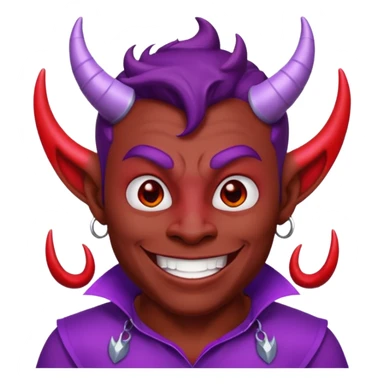 purple devil with shirt sticker