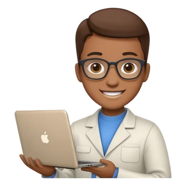 technologist with laptop sticker