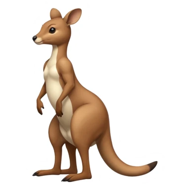 Kangaroo balancing on its tail sticker