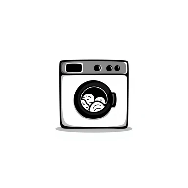 Washing machine sticker